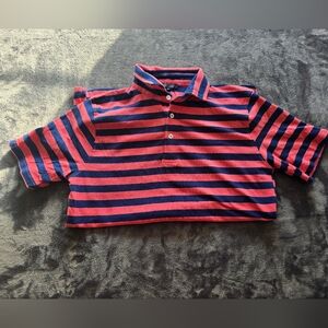 Simply Sothern Coral And Navy Polo Size Small